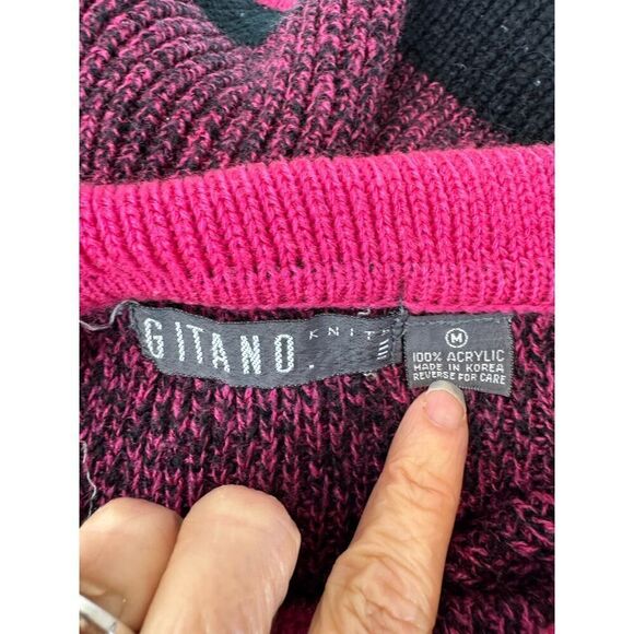 Vintage 1985 Sweater Gitano Sweater Mini Dress - Medium - Picture 3 of 5
